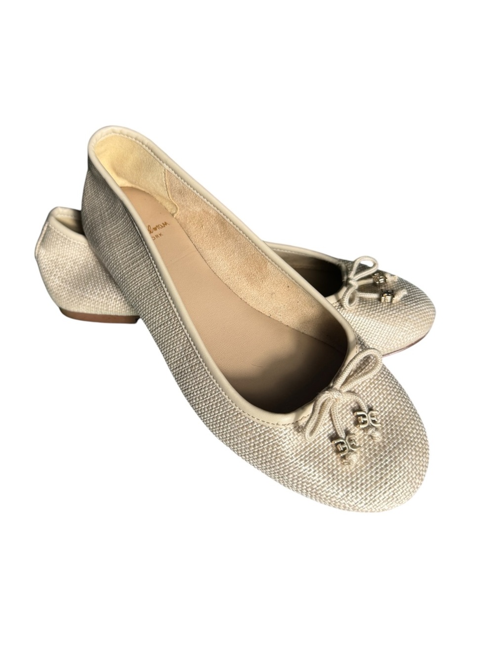 Sam Edelman Felicia Luxe Ballet Flat in Light Natural, Size 6